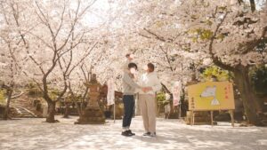 日の峯神社の桜