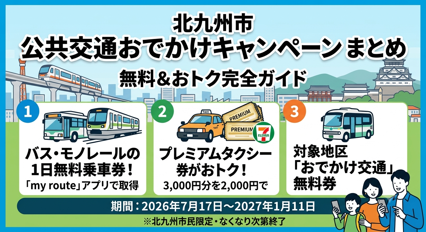 北九州市 公共交通お出かけキャンペーンまとめ